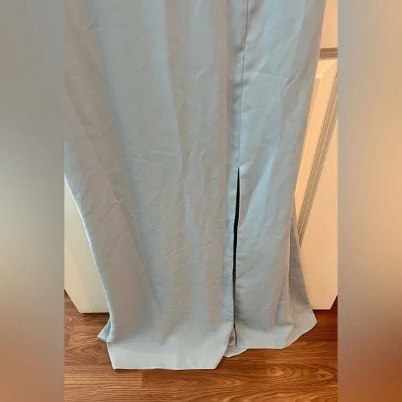 After Six Asymmetrical One Shoulder Cowl Neck Dress In Mist Size 12 NWT
